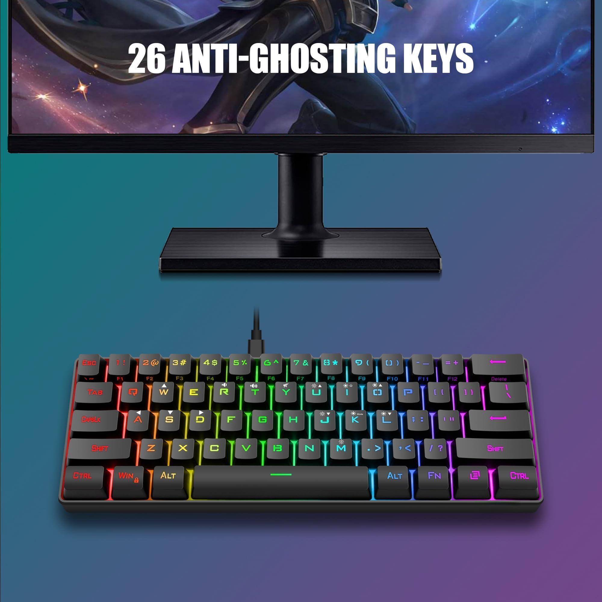 26 ANTI-GHOSTING KEYS

EBC 1! 2@ 3# 4$ 5% 6^ 7& 8* 9( 0) -_ =+ \ | [ ] TAB Q W E R T Y U I O P A S D F G H J K L ;: ' " SHIFT Z X C V B N M ,< .> /? CTRL WIN ALT ALT FN CTRL