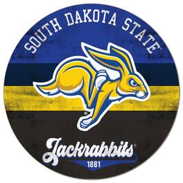 Jardine - South Dakota State Jackrabbits 20'' x 20'' Retro Logo Circle Sign - Blue