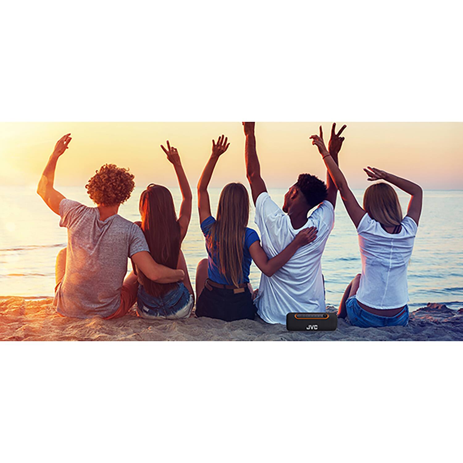 Alt View 7. JVC - Jvc Sp-pa5btb Portable Bluetooth Speaker With Led Lights And Speakerphone, True Wireless, Sp-pa5bt (black) - Black.