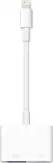 Front. Apple - Lightning Digital A/V Adapter - White.