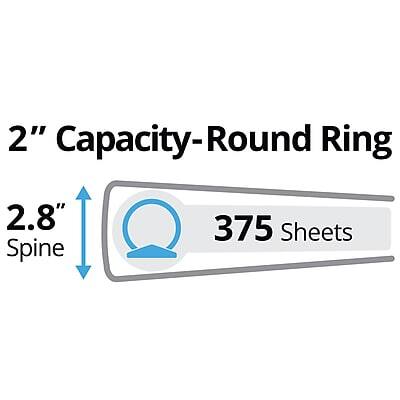 2" Capacity-Round Ring  
2.8" Spine  
375 Sheets