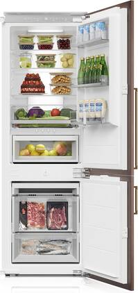 Ca'Lefort - 22" Panel Ready Refrigerator with Bottom Freezer, 3-zone Temperature Control, 9.72 cu.ft (Panel Not Included) - White