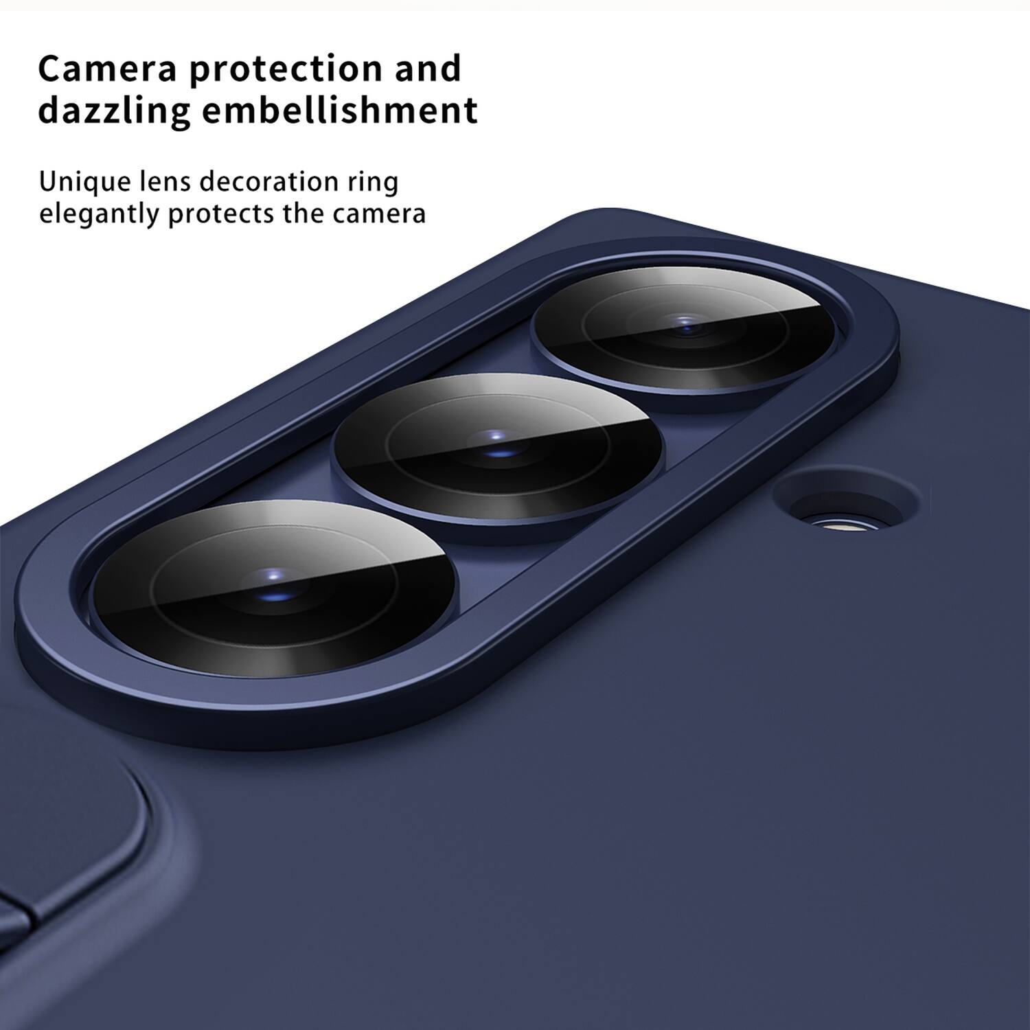 Camera protection and dazzling embellishment

Unique lens decoration ring elegantly protects the camera