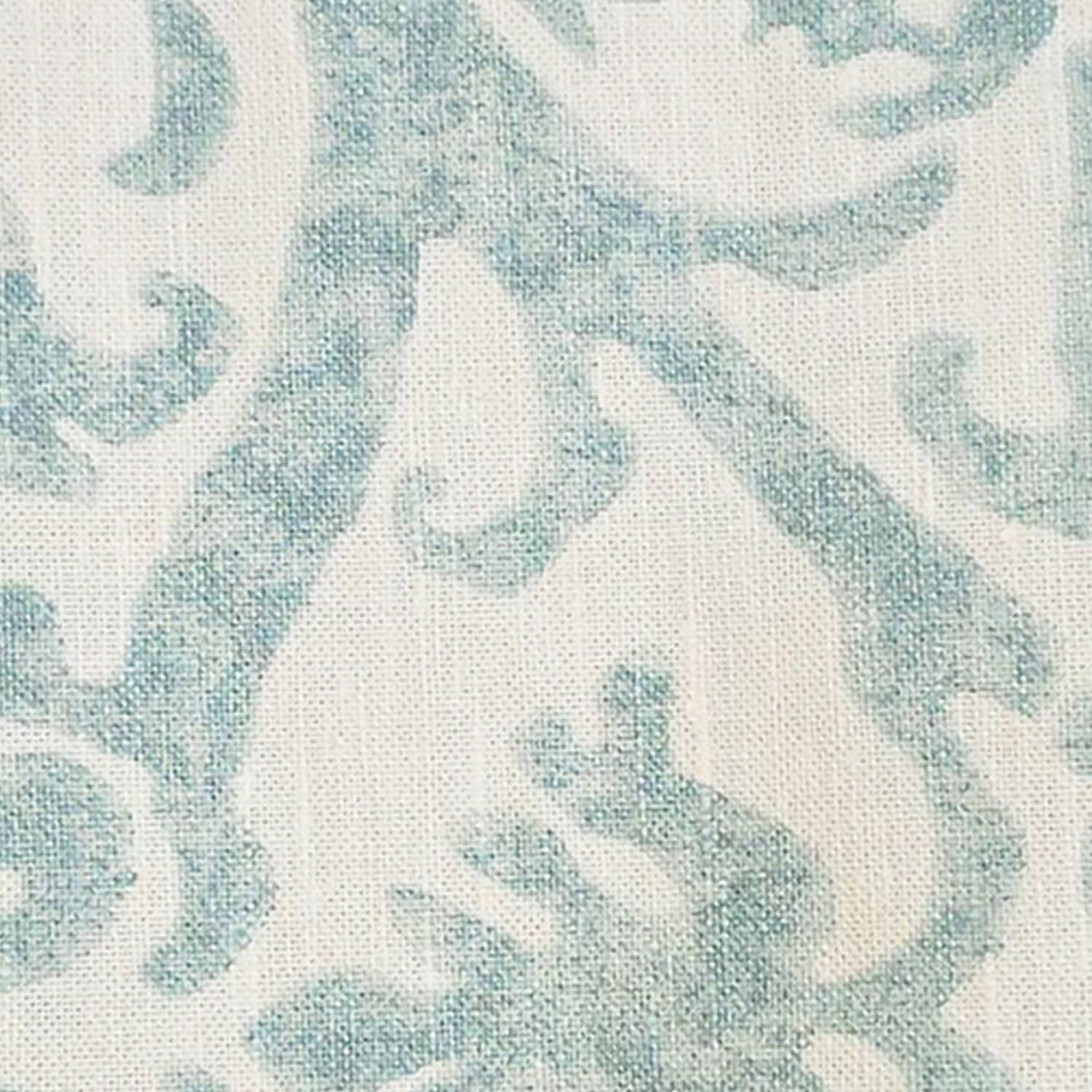 Left. RLF Home - RLF Home Flucky Regal 100% Cotton Rod Pocket Lined  Window Valance 50" x 17" Blue - Blue.