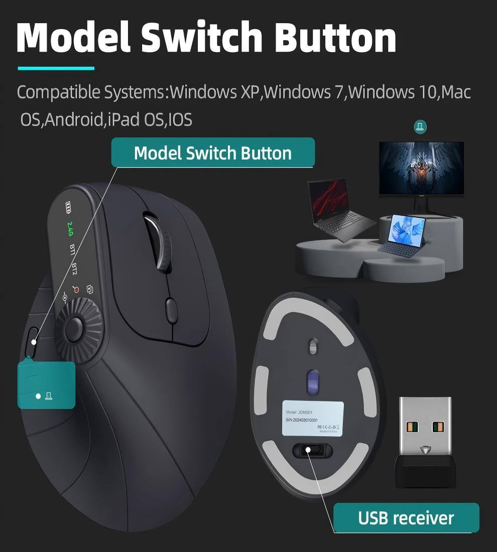Model Switch Button

Compatible Systems: Windows XP, Windows 7, Windows 10, Mac OS, Android, iPad OS, iOS

Model Switch Button 2.40 BT2 Model JOMOO SN 2030700

USB receiver