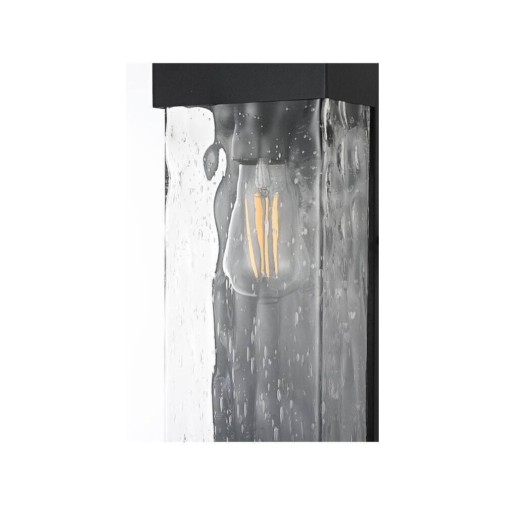 Alt View 2. Elegant Lighting - Thompson 7 inch Outdoor Pendant in Black - Black.