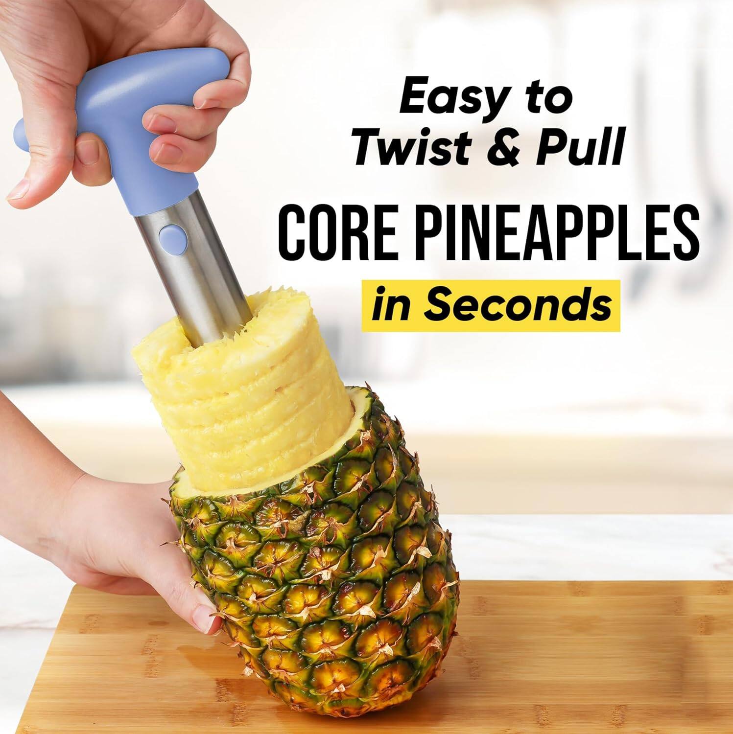 Easy to Twist & Pull Core Pineapples in Seconds