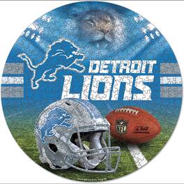 WinCraft - Detroit Lions Round 500-Piece Puzzle - Multicolor