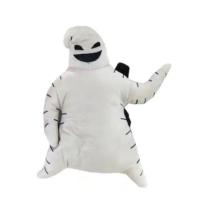 Front. Disney - Nightmare Before Christmas Oogie Boogie 16 Inch Plush Backpack - White.