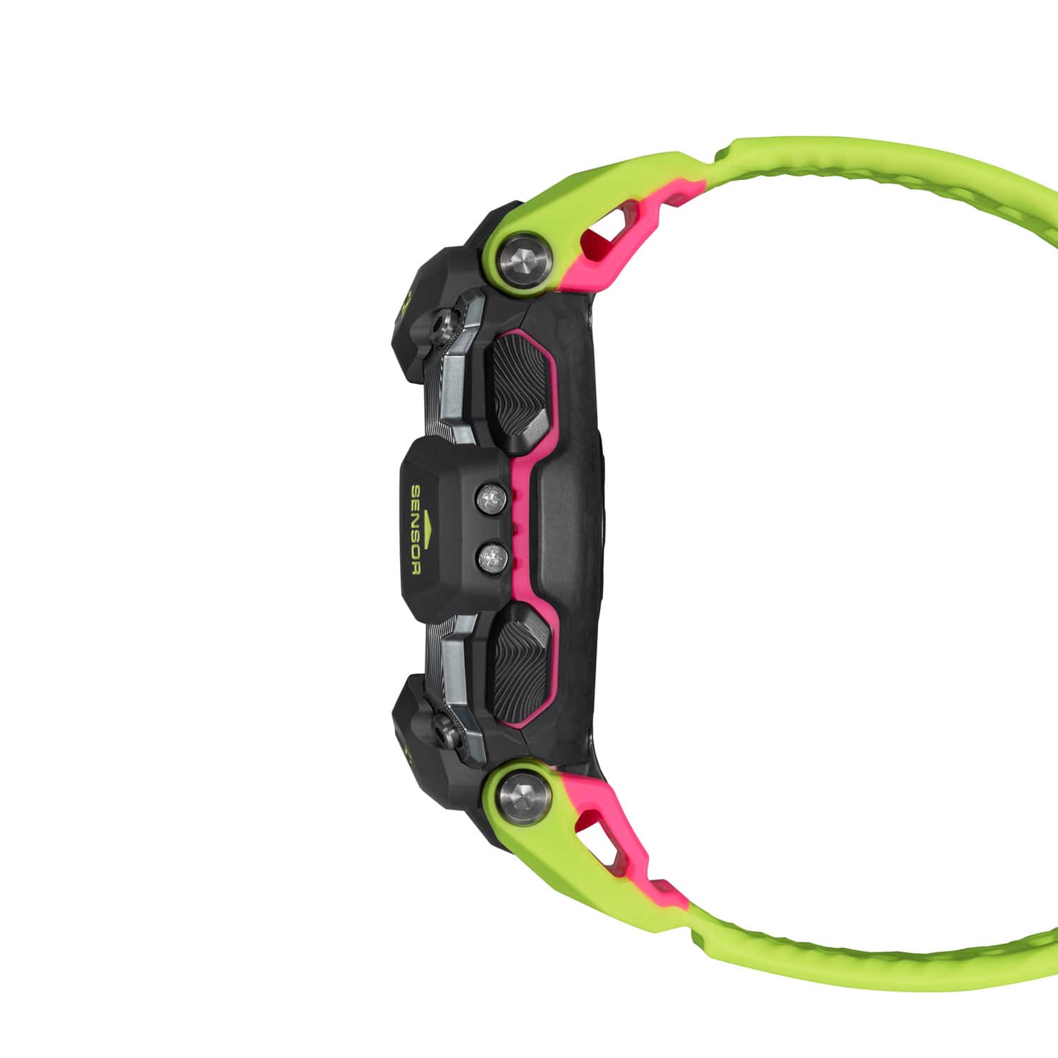 Left. Casio - G-Shock Move 52mm Heart Rate + GPS Solar Assist Resin Strap Smartwatch - Yellow.