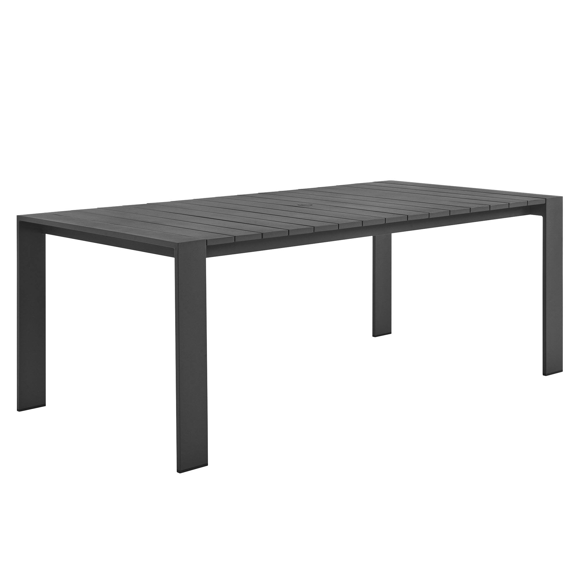 Angle. Modway - Tahoe Rectangular Outdoor Patio Aluminum Dining Table by Modway - Gray.