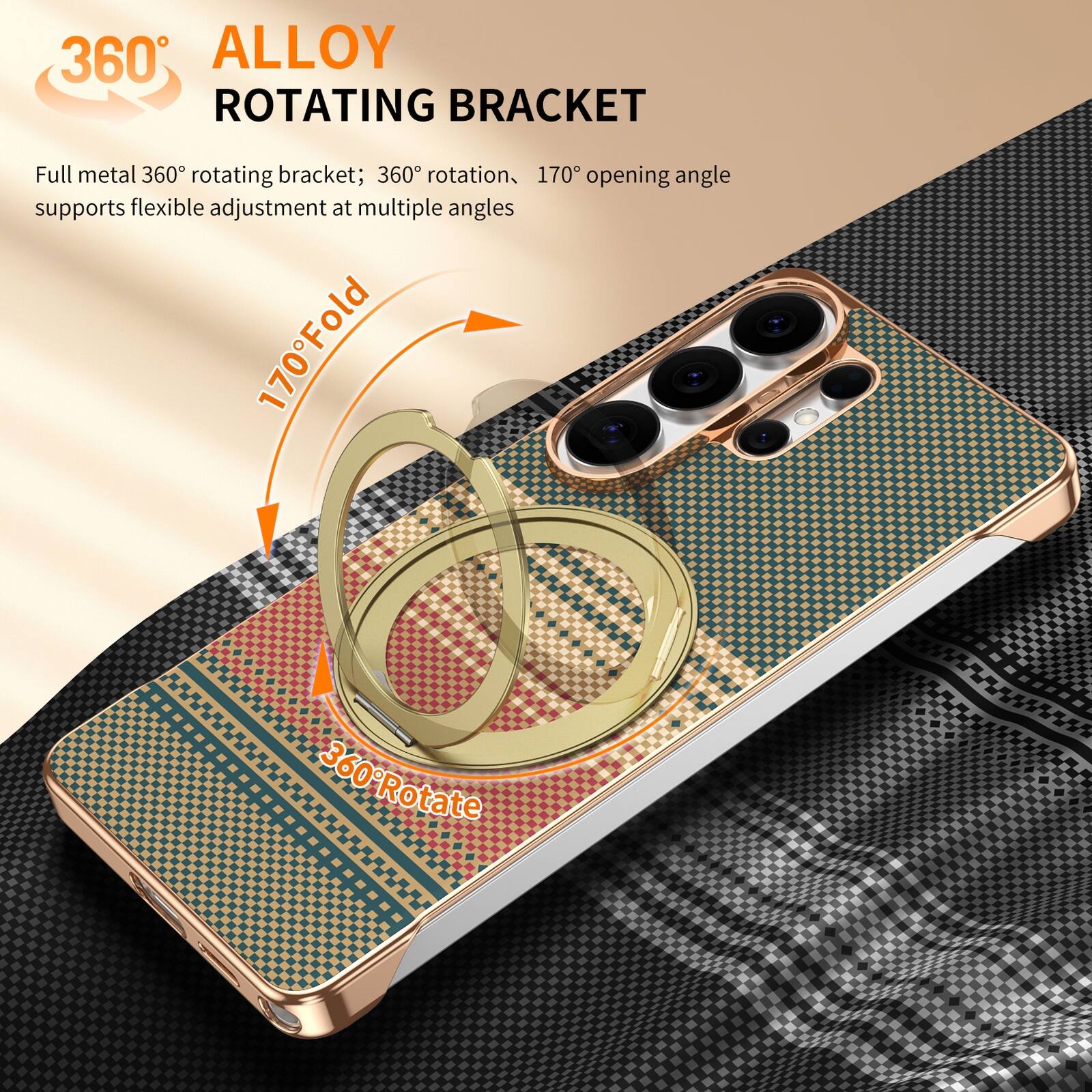 360° ALLOY ROTATING BRACKET

Full metal 360° rotating bracket; 360° rotation, 170° opening angle supports flexible adjustment at multiple angles

170°Fold
360°Rotate
