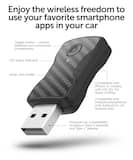 Aluratek - Apple CarPlay and Android Auto Combo Wireless Car Adapter - Black