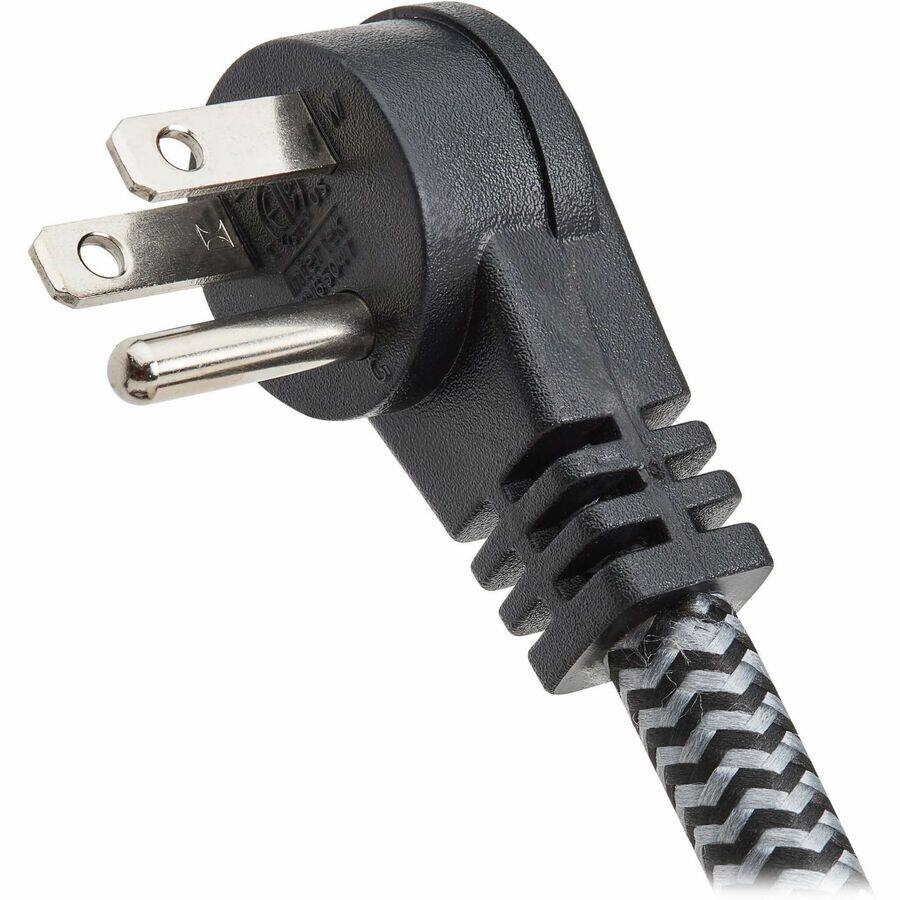 Alt View 3. Tripp Lite - Eaton Tripp Lite Series Protect It! 6-Outlet Surge Protector - 5-15R Outlets, 1200 Joules, 10 ft. (3 m) Braided Cord - Black.