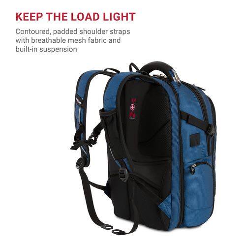 【SAKU様用】SOLNA / Eurameric SwissGear 5358 USB ScanSmart Laptop Backpack 5358342418 Black/Blue