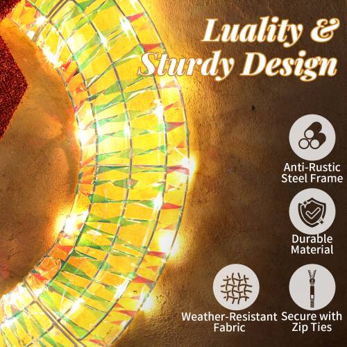 Luality & Sturdy Design  
Anti-Rustic Steel Frame  
Durable Material  
Weather-Resistant  
Secure with Fabric Zip Ties