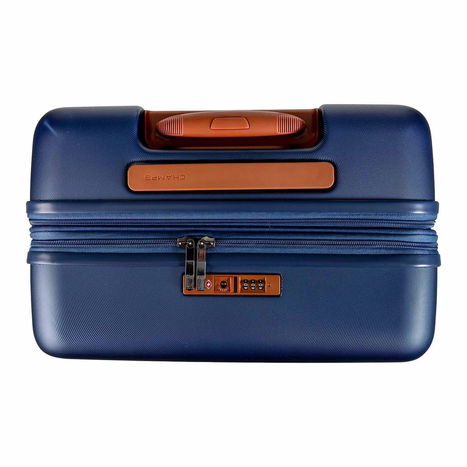 Angle. Champs - Vintage II Collection Medium Luggage Case - Navy.