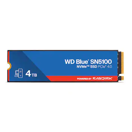 WD Blue SN5100
4TB
NVMe SSD PCIe 4.0
POWERED BY SANDISK