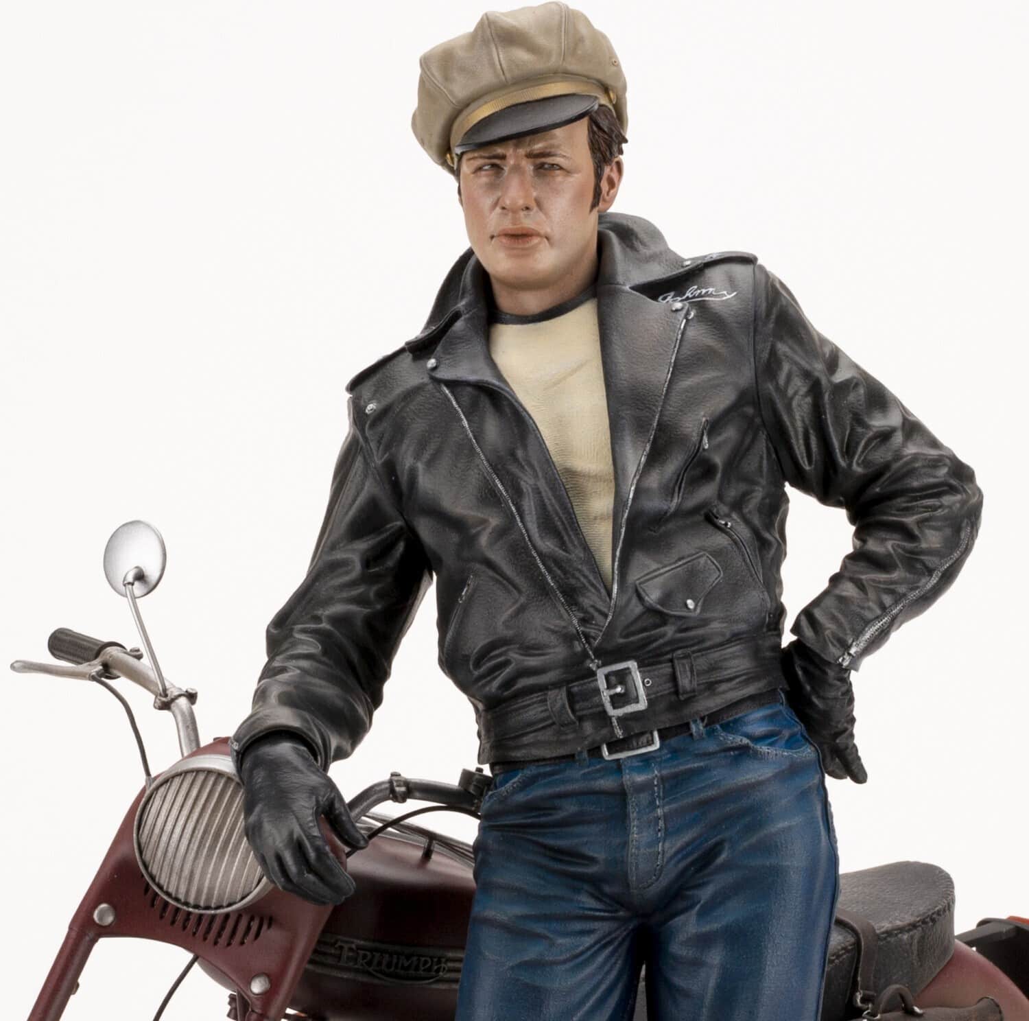 PopMarket - Infinite Statue - Marlon Brando with Bike - Old & Rare 1:6 Resin Statue - COLLECTABLES - Multicolor