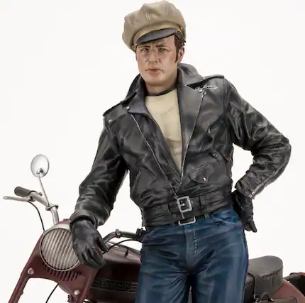 The text on the image reads:
- "TRIUMPH" (on the motorcycle)
- "Ali E ERWUMPH" (appears to be a stylized or misspelled version of "Ali E. Ermph" or similar)