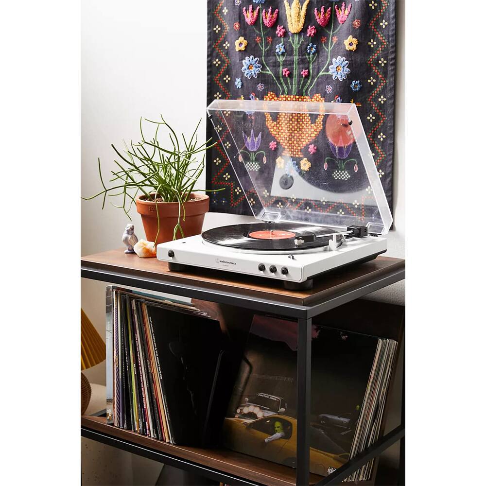 Alt View 6. Audio-Technica - AT-LP60XBT Fully Automatic Wireless Belt-Drive Turntable + Speakers Bundle.