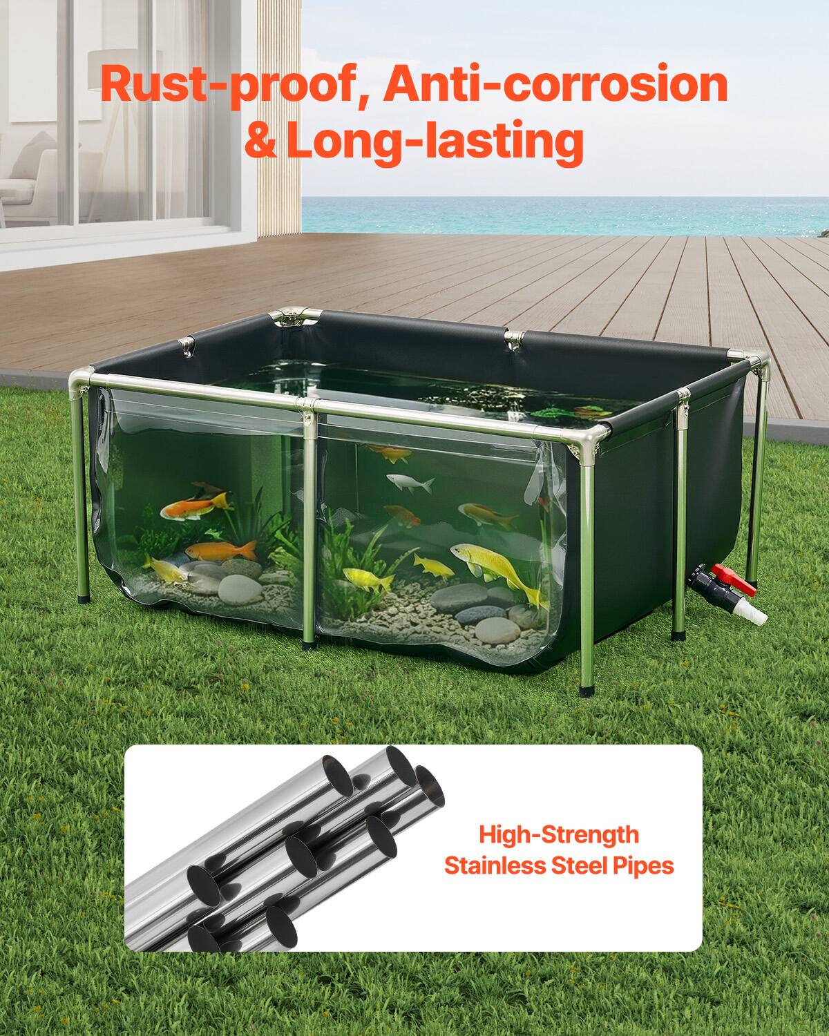Rust-proof, Anti-corrosion & Long-lasting  
High-Strength Stainless Steel Pipes