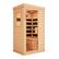 Front. U-HOMY - U-HOMY Infrared Sauna - Space-Saving 360° Heat with Chromotherapy for Home/Gym - Wood color.