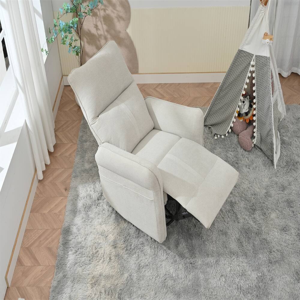 Alt View 9. Loheer - Loheer Swivel Rocker Recliner Nursery Rocking Chair Glider Chair Gray Fabric Home Theater Seating - Gray.