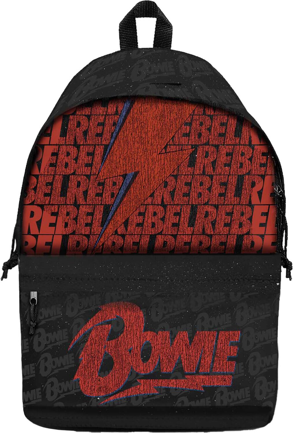 PopMarket - David Bowie - Rocksax - Bowie - Rebel Rebel - Daypack with Laptop Pocket (Black) - Multicolor