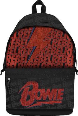 PopMarket - David Bowie - Rocksax - Bowie - Rebel Rebel - Daypack with Laptop Pocket (Black) - Multicolor
