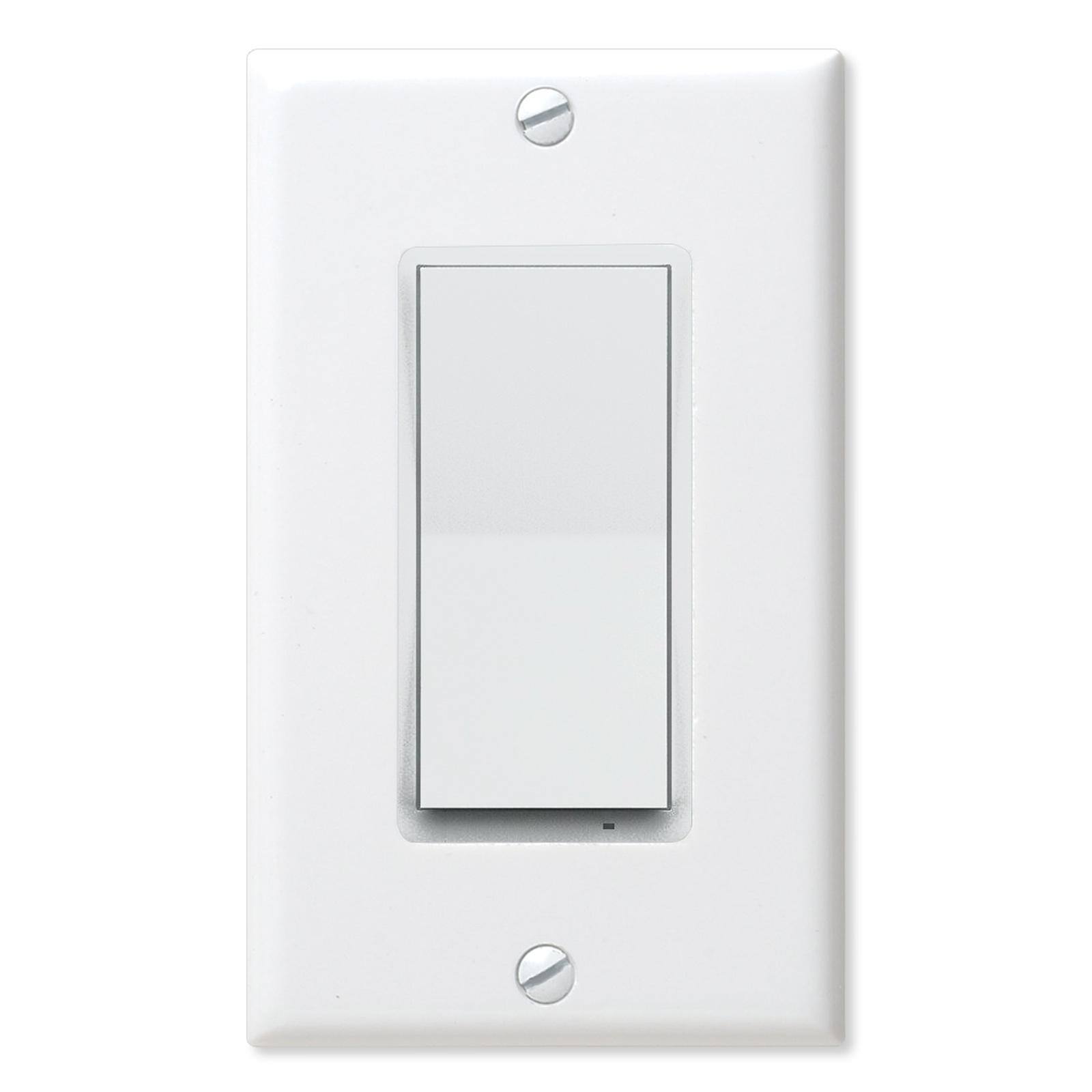 Front. Aeotec - Aeotec Z-Wave Plus v2 illumino On/Off Wall Switch, Gen7 - White.