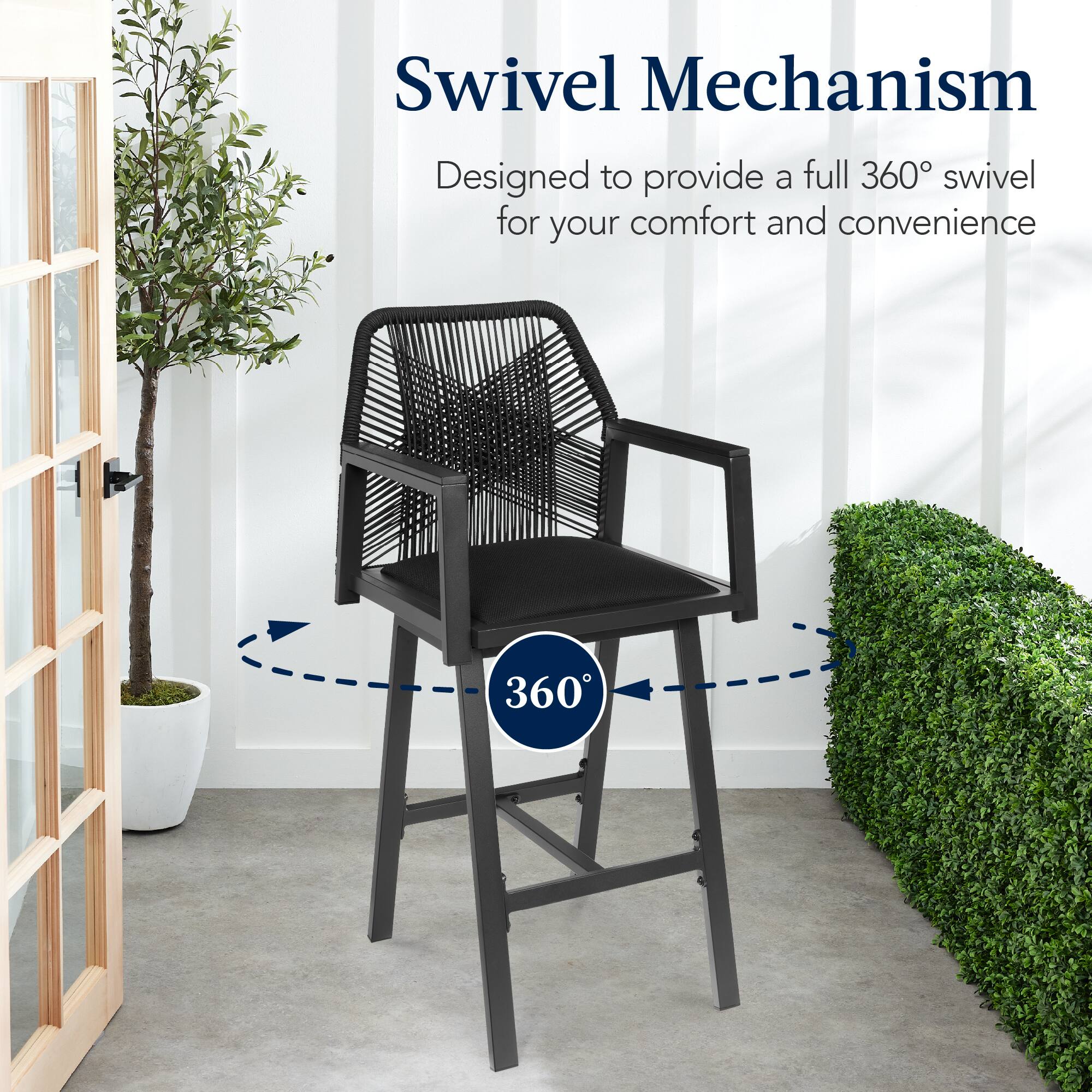 Swivel Mechanism

Designed to provide a full 360° swivel for your comfort and convenience

360°