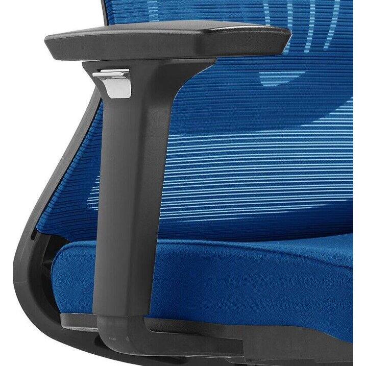 Alt View 5. LeisureMod - Adorit Office Chair Ergonomic Mid-Back Mesh Computer Chair with Swivel & Tilt – Comfortable Desk Chair - Blue.