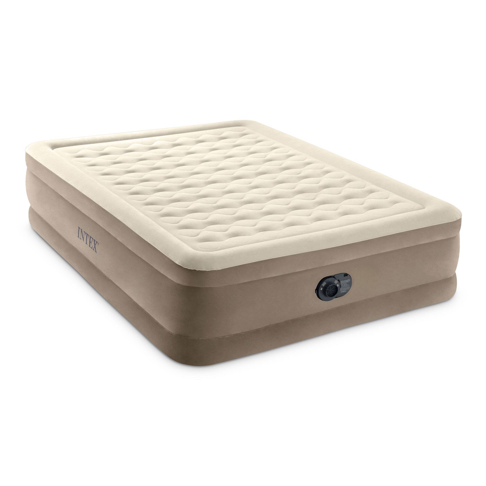 Alt View 7. Intex - Intex Dura-Beam Deluxe Ultra Plush Air Bed w/Built-in Pump, Queen (2 Pack) - Beige.