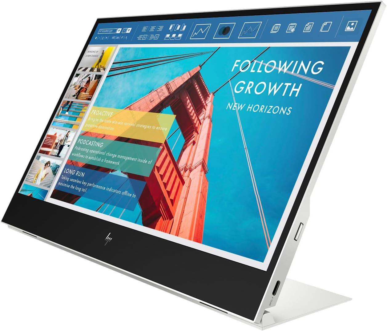 Sure, here is the corrected and grouped text:

---

**FOLLOWING GROWTH**  
**NEW HORIZONS**

**PROACTIVE**  
Bringing to table world-survival strategies to ensure impending domination.

**PODCASTING**  
Podcasting operational workflows to establish a framework.

**LONG RUN**  
Taking seamless key performance indicators offline to maximize the long run.

---

