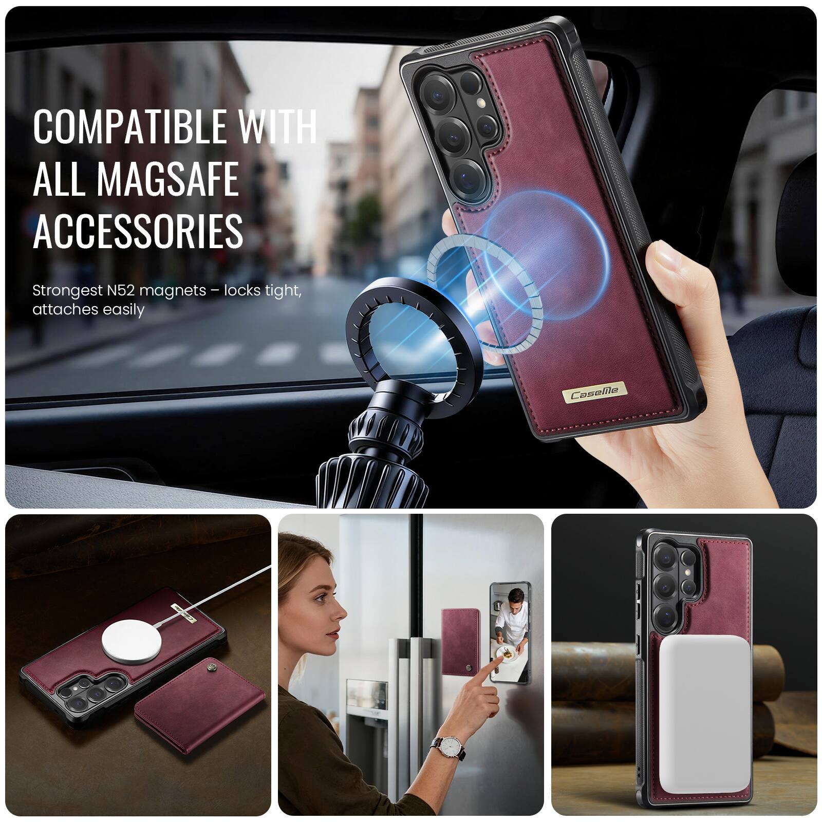 COMPATIBLE WITH ALL MAGSAFE ACCESSORIES

Strongest N52 magnets - locks tight, attaches easily