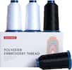 Richword Selected POLYESTER EMBROIDERY THREAD 4000M 4 Cones 40WT