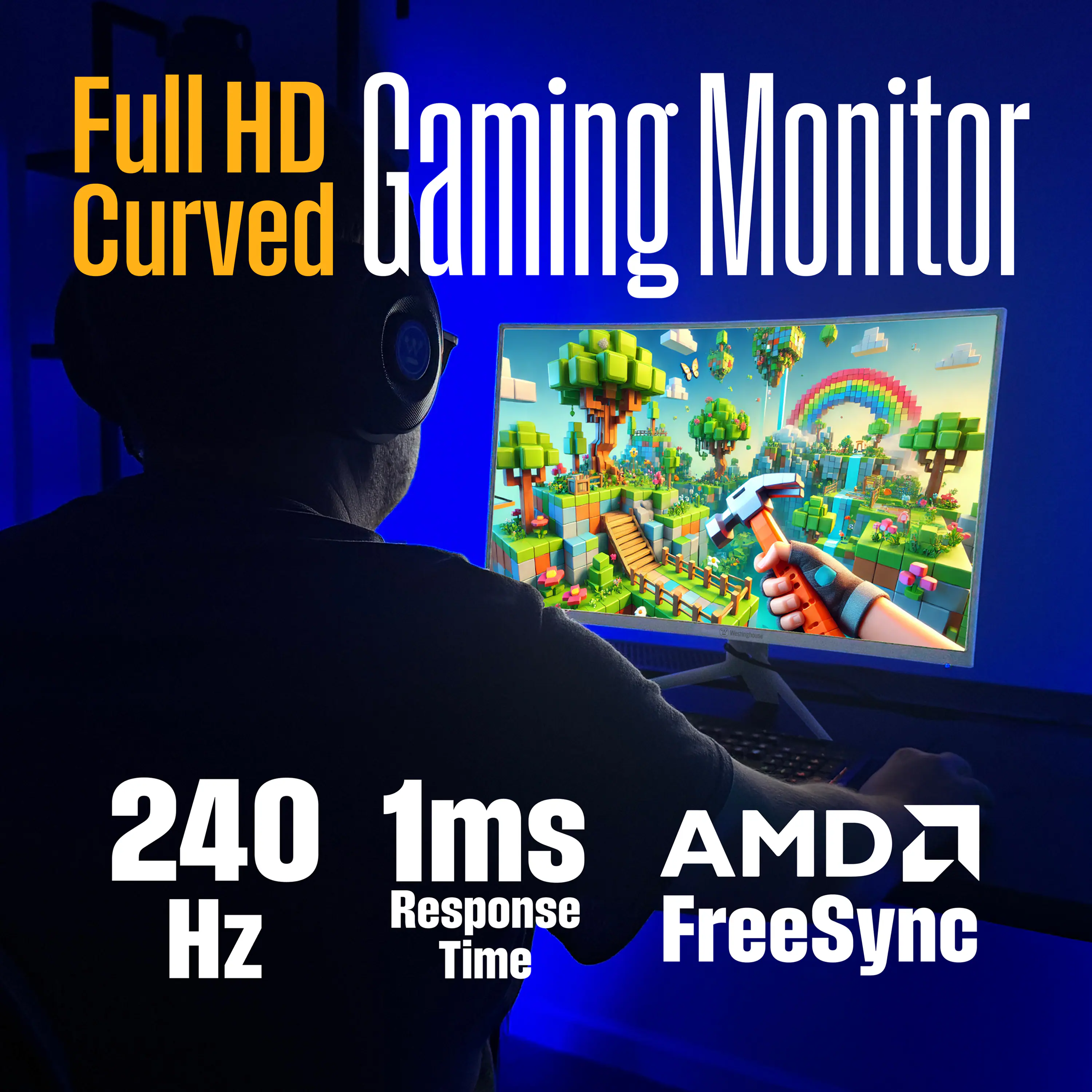 Full HD Curved Gaming Monitor  
240 Hz  
1ms Response Time  
AMD FreeSync