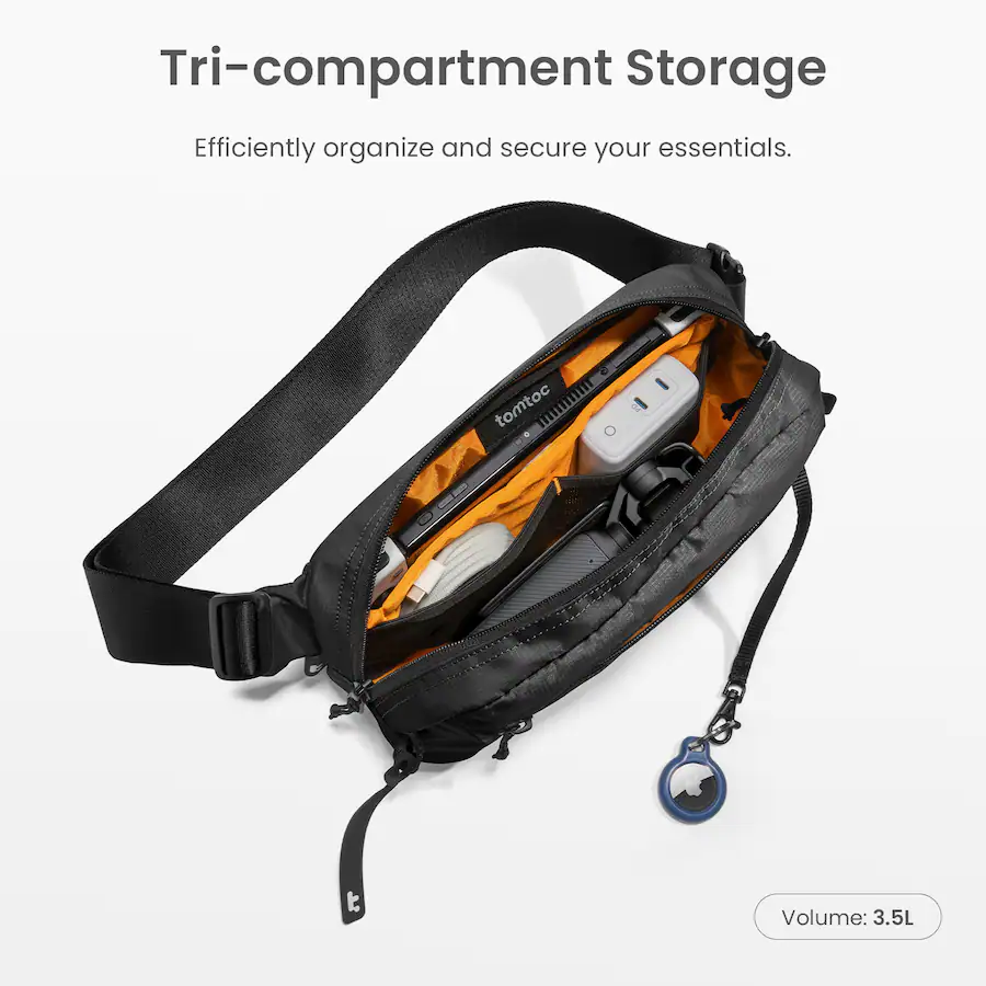 tomtoc Aviator T33 3.5L Sling Bag with RFID Blocking, Minimalist ...