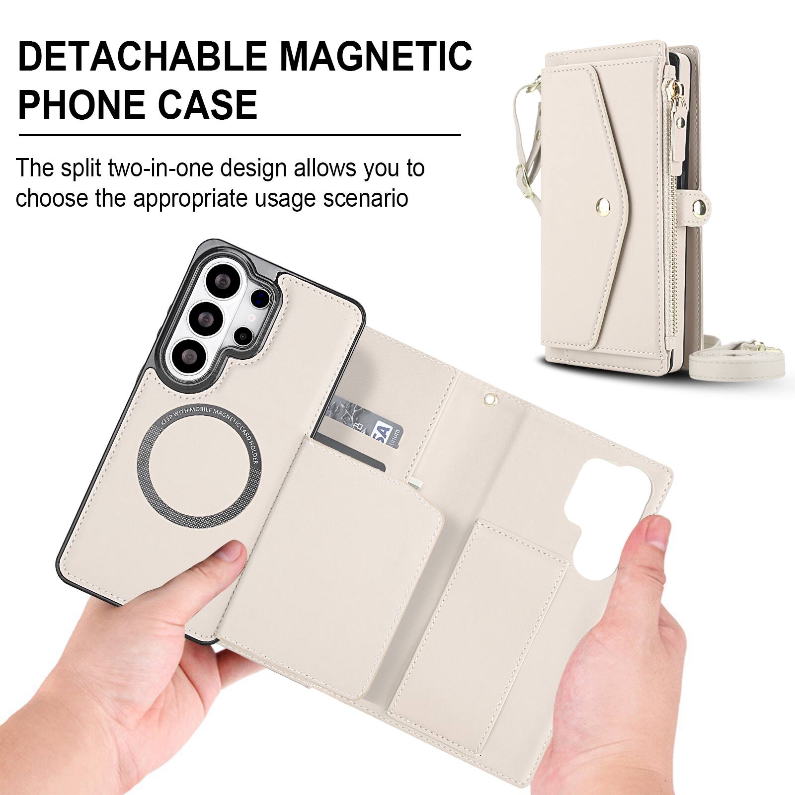 DETACHABLE MAGNETIC PHONE CASE

The split two-in-one design allows you to choose the appropriate usage scenario

WITH MOBILE KEEP
CARD HOLDER