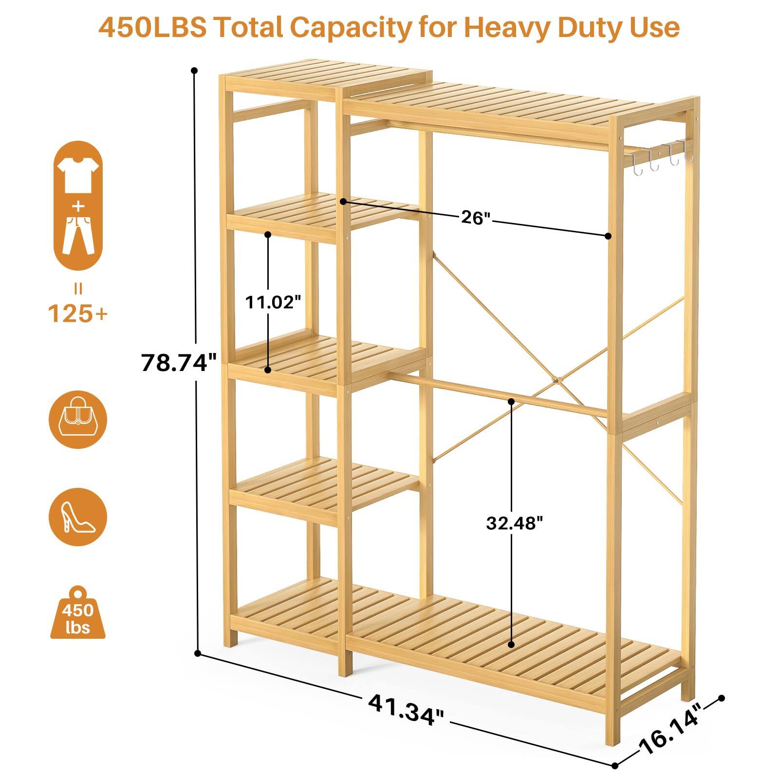 450LBS Total Capacity for Heavy Duty Use

- 26"
- 11.02"
- 78.74"
- 32.48"
- 450 lbs
- 41.34"
- 16.14"