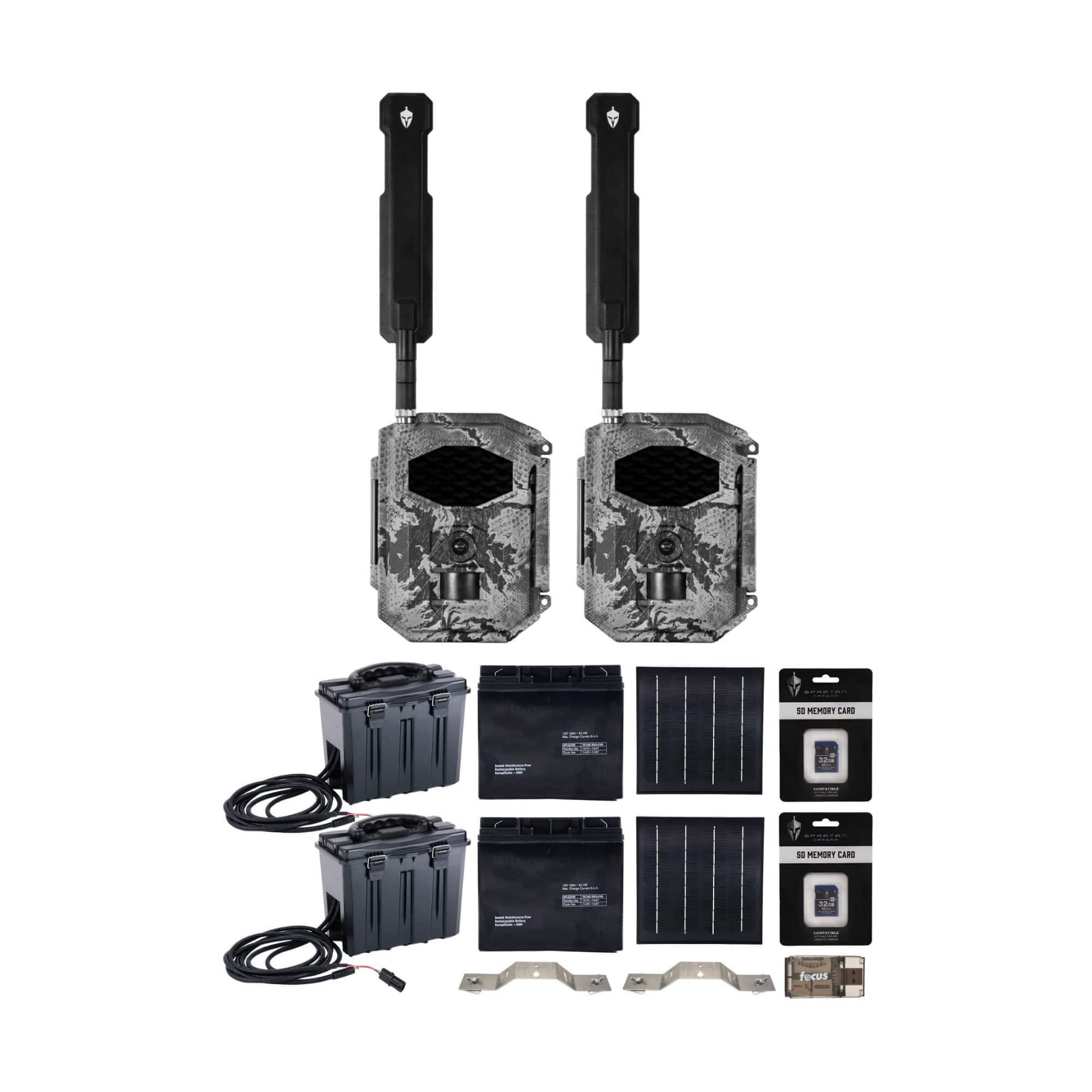 Bundle - Spartan Camera - Spartan GoCam2 Multi-carrier Trail Camera (Areus Camo) with Accessories