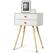 Alt View 19. Costway - Mid Century Modern 2 Drawers Nightstand In Sofa Side Table End Table - White.