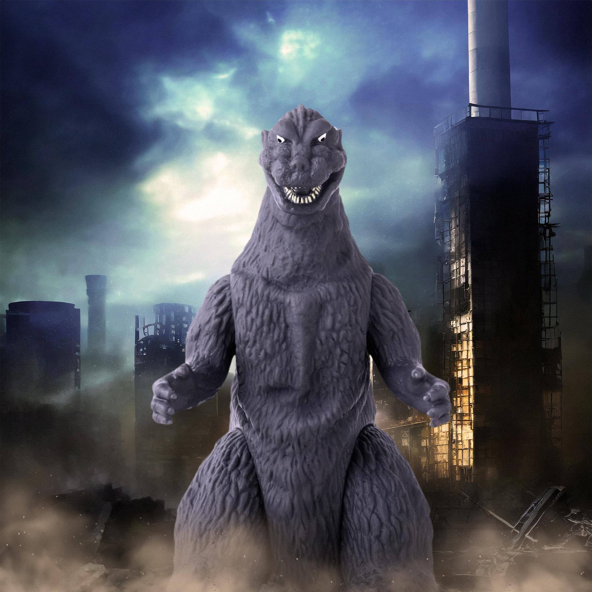 Alt View 3. Bandai - Godzilla 1954 Bandai 5 Inch Soft Vinyl Kaiju Figure - Black.