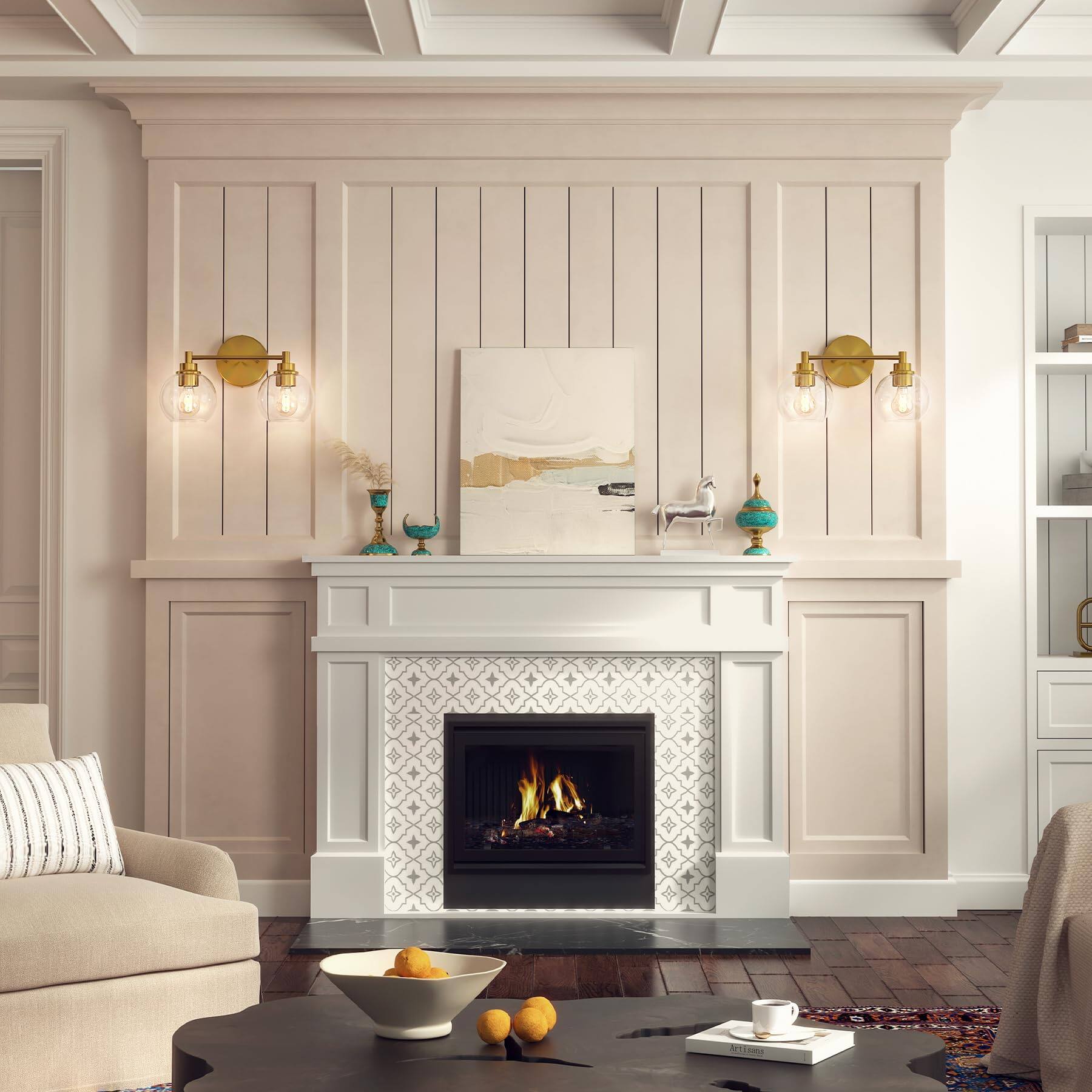 Alt View 4. Dazzling Pops - Bathroom Light Fixtures Vanity With Globe Glass Shades E Sockets Lights Over Mirror For Bedroom Hallway Liv - Gold 4-Light.