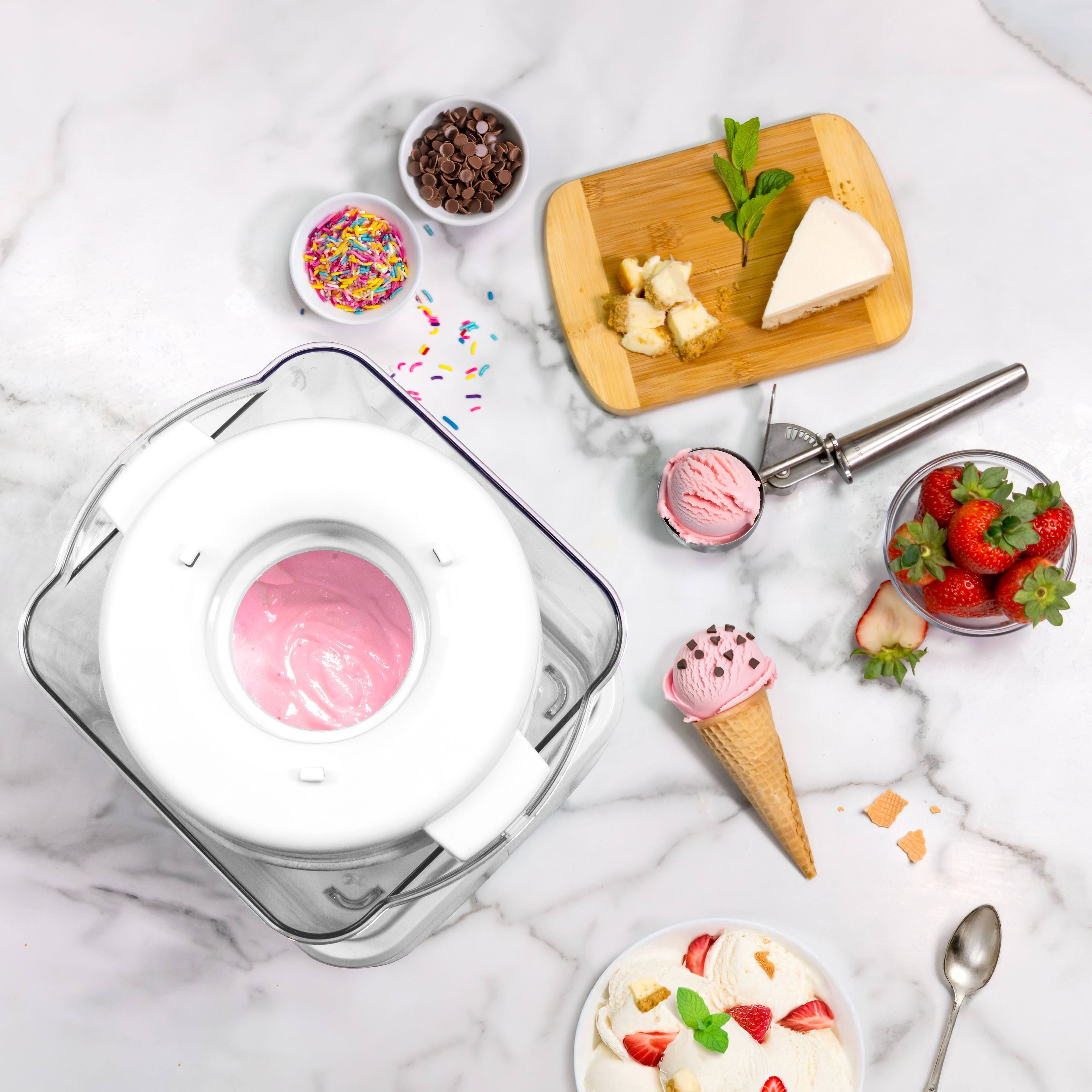 Alt View 1. Nostalgia - Electric 2-qt. Ice Cream Maker - White.