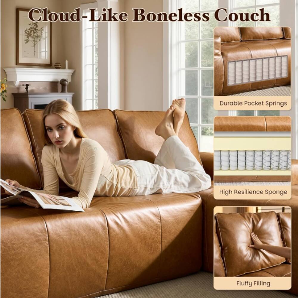 Cloud-Like Boneless Couch  
Durable Pocket Springs  
High Resilience Sponge  
Fluffy Filling
