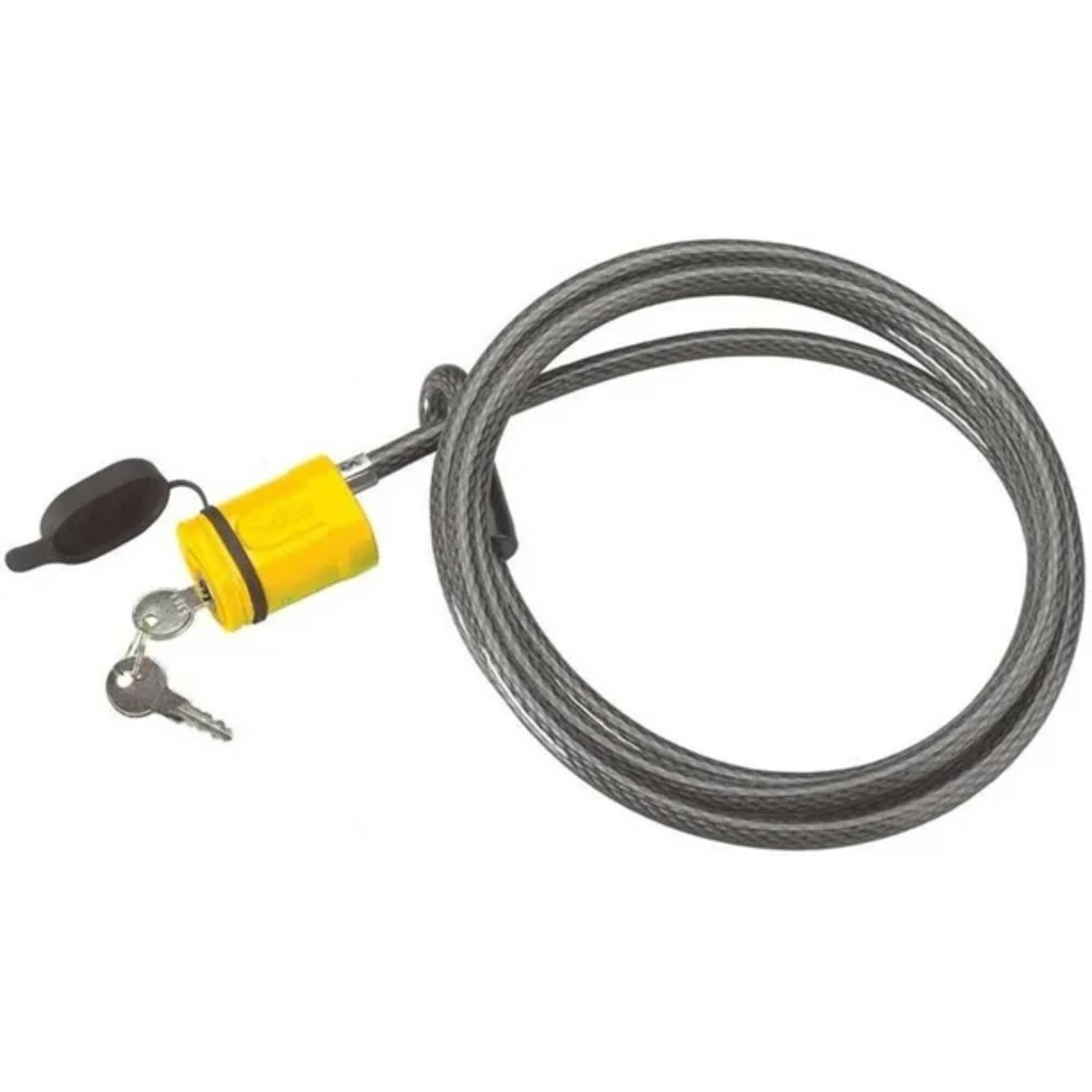 Alt View 3. Saris - 8 ft. Cable Bike Lock, 1 lb Braided Bike Lock Cable with 2 Keys - yellow.