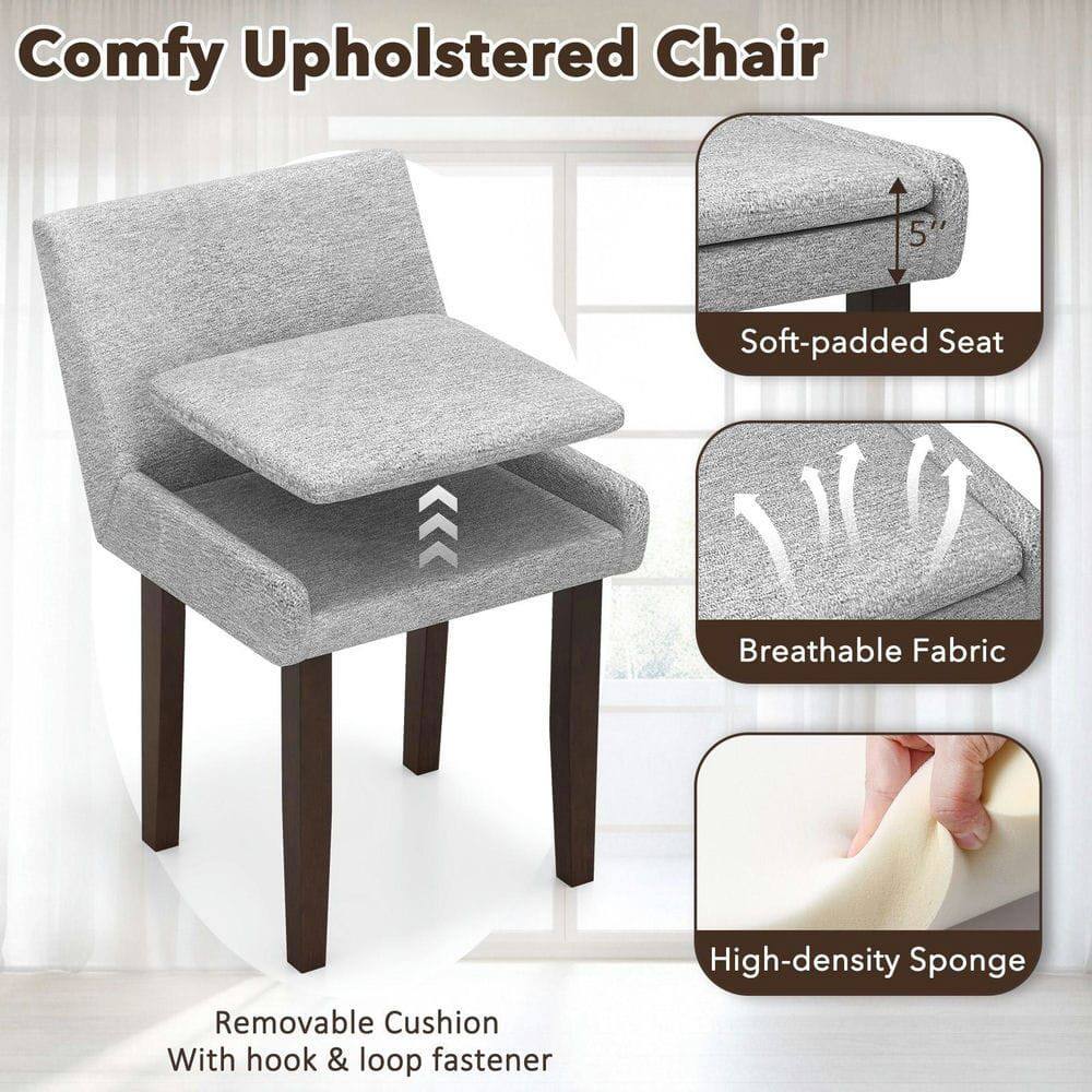 Comfy Upholstered Chair

- Soft-padded Seat
- Breathable Fabric
- High-density Sponge
- Removable Cushion With hook & loop fastener