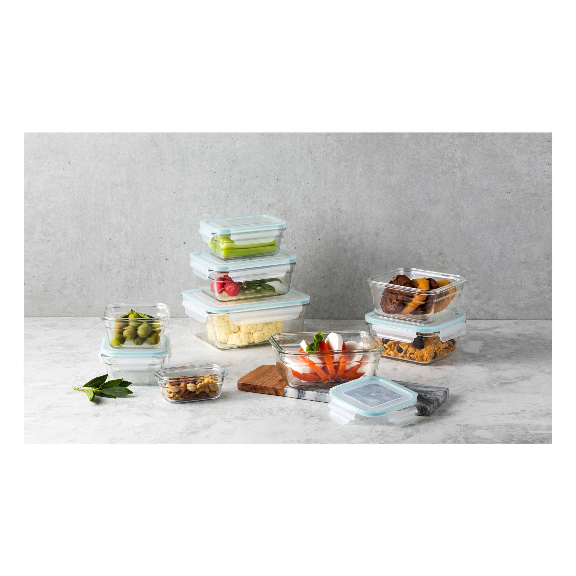 Alt View 1. Glasslock - Glasslock Oven and Microwave Safe Glass Food Storage Containers 18 Piece Set - Clear.